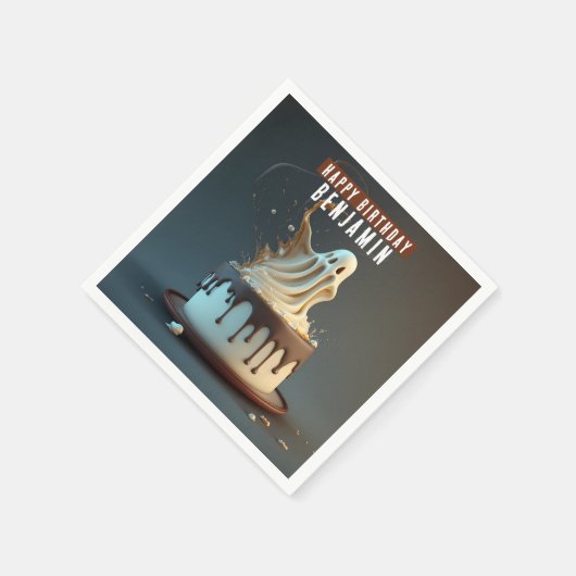 Serviette En Papier Ghost Dark and White Chocolate Gâteau d'anniversai (Coin)