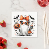 Serviette En Papier Ghost d'Halloween drôle (En situation)