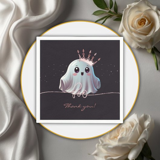 Serviette En Papier Ghost Halloween Baby shower Little Boo