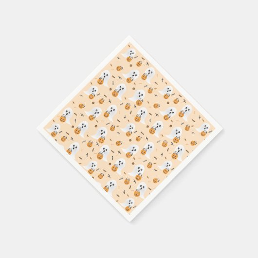 Serviette En Papier Ghosts Trick Ou Traiter Citrouille Candy Bucket (Coin)