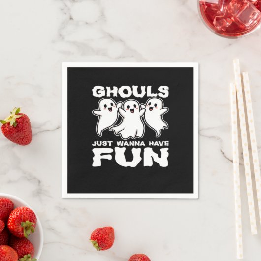 Serviette En Papier Ghouls Just Wanna Amusez-Vous - Cadeau Halloween (En situation)
