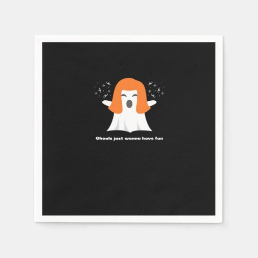 Serviette En Papier Ghouls veut juste s'amuser amusant Halloween drôle (Devant)