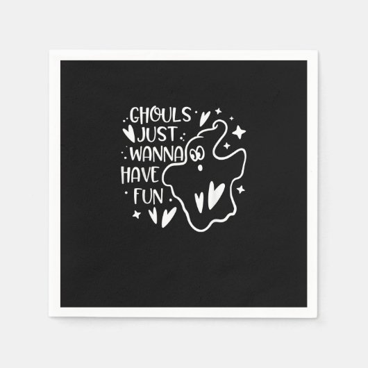 Serviette En Papier Ghouls veut juste s'amuser amusant Halloween drôle (Devant)