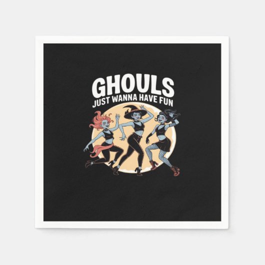 Serviette En Papier Ghouls veut juste s'amuser automne & basique (Devant)