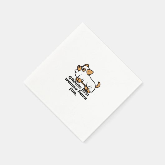 Serviette En Papier Ghouls veut juste s'amuser - Chien (Coin)