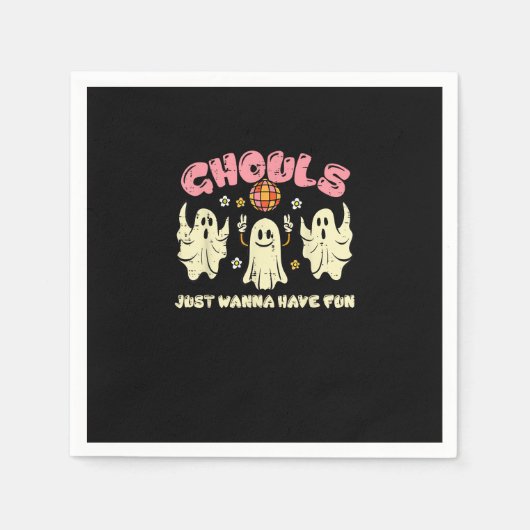 Serviette En Papier Ghouls veut juste s'amuser drôle Costume d'Hallowe (Devant)