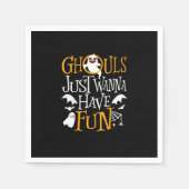 Serviette En Papier Ghouls veut juste s'amuser drôle Costume d'Hallowe (Devant)