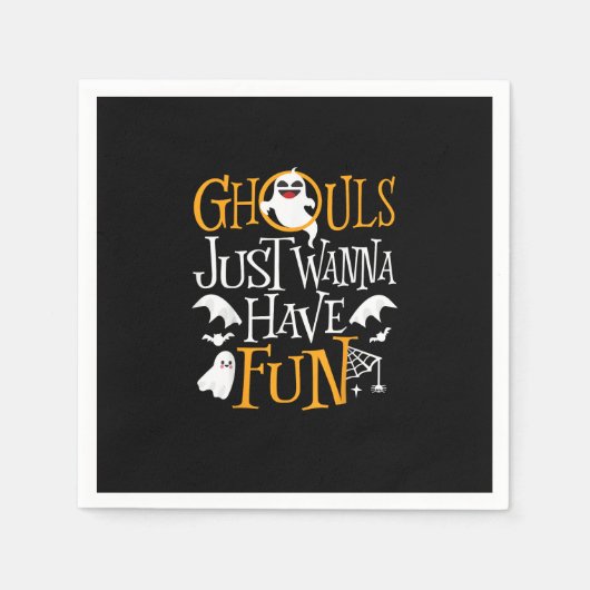 Serviette En Papier Ghouls veut juste s'amuser drôle Costume d'Hallowe (Devant)
