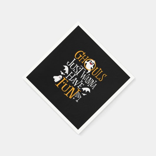 Serviette En Papier Ghouls veut juste s'amuser drôle Costume d'Hallowe (Coin)