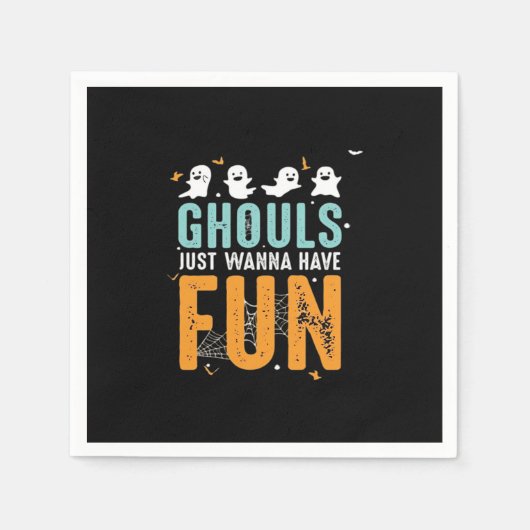 Serviette En Papier Ghouls veut juste s'amuser drôle Costume d'Hallowe (Devant)