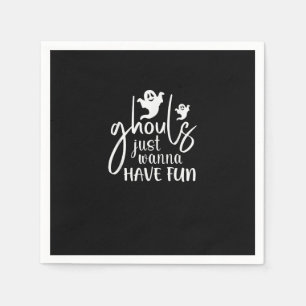 Serviette En Papier Ghouls veut juste s'amuser Halloween Conception de