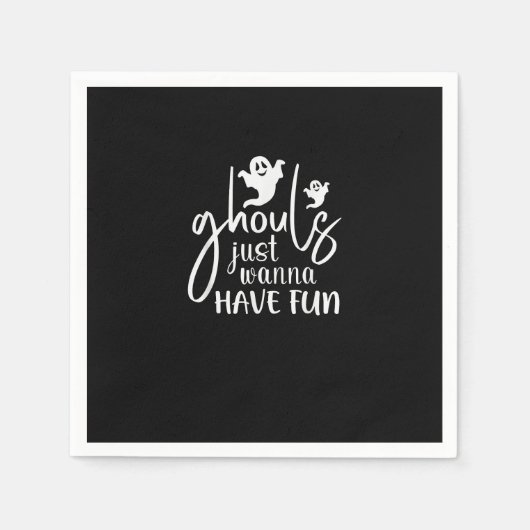 Serviette En Papier Ghouls veut juste s'amuser Halloween Conception de (Devant)
