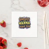 Serviette En Papier Ghouls veut juste s'amuser - Halloween design (En situation)
