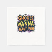 Serviette En Papier Ghouls veut juste s'amuser - Halloween design (Devant)