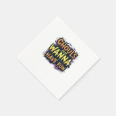 Serviette En Papier Ghouls veut juste s'amuser - Halloween design (Coin)
