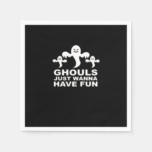 Serviette En Papier Ghouls veut juste s'amuser Halloween drôle (Devant)