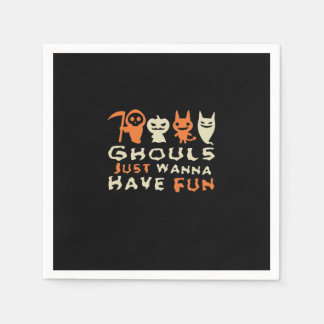 Serviette En Papier Ghouls veut juste s'amuser Halloween Drôle Slogan