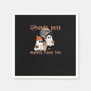 Serviette En Papier Ghouls veut juste s'amuser Halloween Drôle Slogan