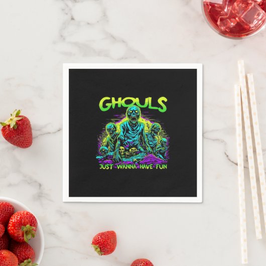 Serviette En Papier Ghouls veut juste s'amuser - Halloween Sloth Desig (En situation)