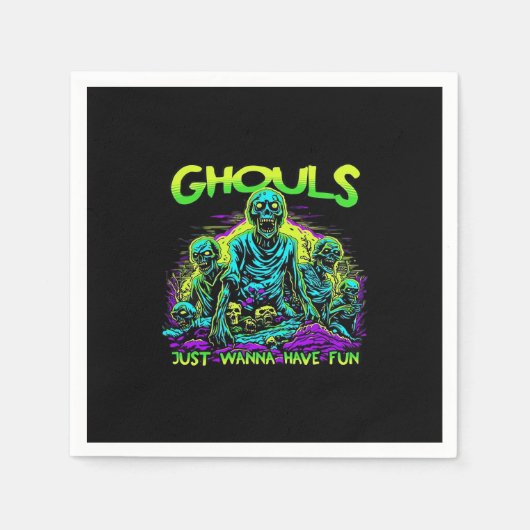 Serviette En Papier Ghouls veut juste s'amuser - Halloween Sloth Desig (Devant)