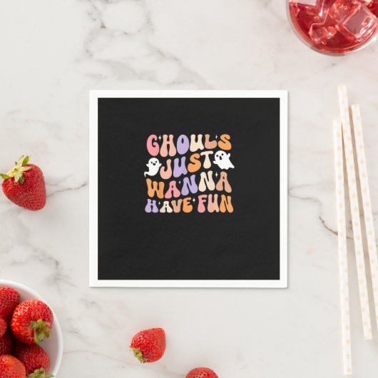 Serviette En Papier Ghouls veut juste s'amuser saison Éffrayante Super (En situation)