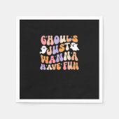 Serviette En Papier Ghouls veut juste s'amuser saison Éffrayante Super (Devant)