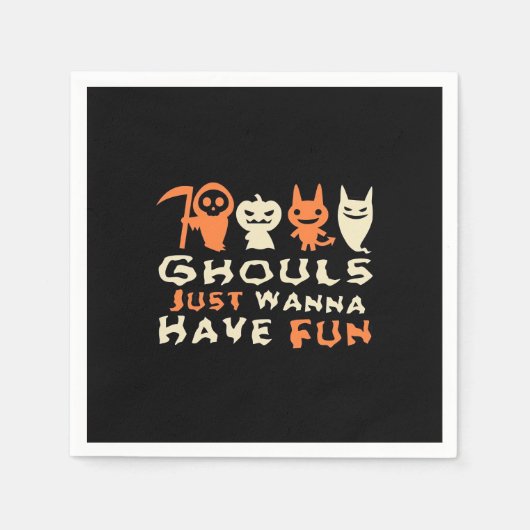 Serviette En Papier Ghouls veut juste s'amuser Sloth Halloween (Devant)