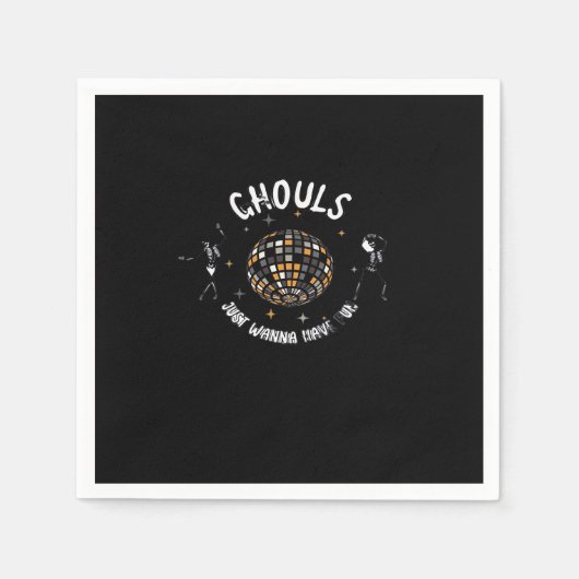 Serviette En Papier Ghouls veut juste s'amuser Sloth & Halloween (Devant)