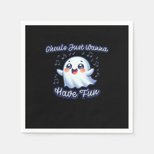 Serviette En Papier Ghouls veut juste s'amuser Sloth & Slogan (Devant)