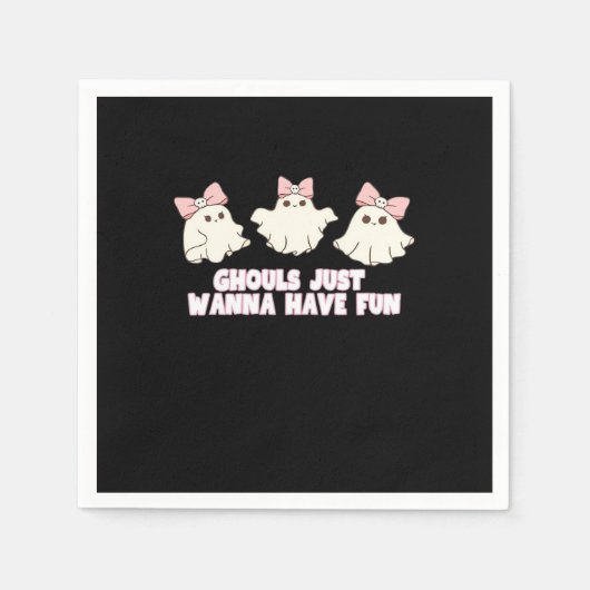 Serviette En Papier Ghouls veut juste s'amuser surdimensionné (Devant)
