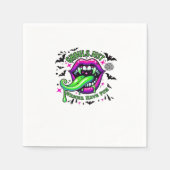 Serviette En Papier Ghouls Veux Juste Avoir Amusé Sloth Vibe (Devant)