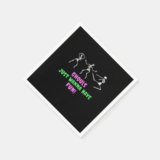Serviette En Papier Ghouls Veux Juste S'Amuser Paresseuse Paresseuse (Coin)