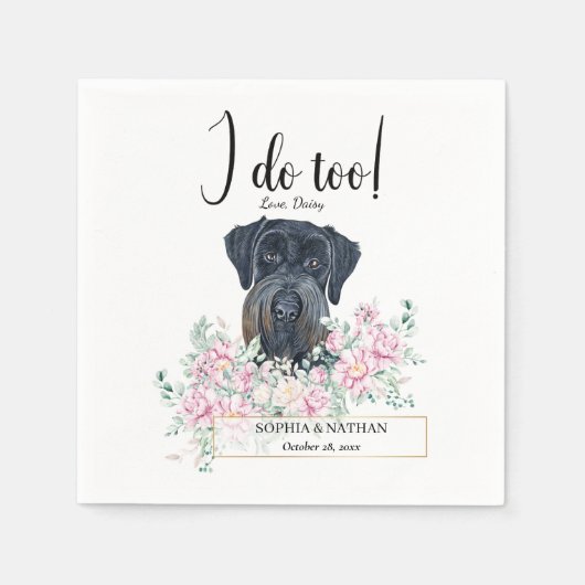 Serviette En Papier Giant Schnauzer Chien Mariage Cocktail Napkins (Devant)