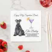Serviette En Papier Giant Schnauzer Mariage Signature Boire serviettes (En situation)