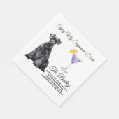 Serviette En Papier Giant Schnauzer Mariage Signature Boire serviettes (Coin)