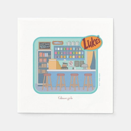 Serviette En Papier Gilmore Girls | Luke's Diner Graphic (Devant)