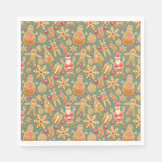 Serviette En Papier Ginger Bread Man Motif National Gingerpain Day (Devant)