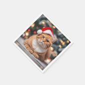 Serviette En Papier Ginger British Shorthair Noël (Coin)