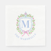 Serviette En Papier Ginger Jar & Christmas Berries Monogramme (Devant)