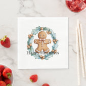 Serviette En Papier Gingerbread Cookie dans la couronne (En situation)