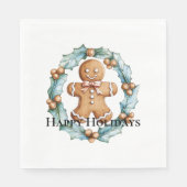 Serviette En Papier Gingerbread Cookie dans la couronne (Devant)