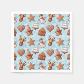 Serviette En Papier Gingerbread Cookies Noël (Devant)