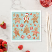 Serviette En Papier Gingerbread Cookies Noël (En situation)