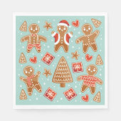 Serviette En Papier Gingerbread Cookies Noël (Devant)