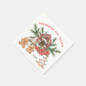Serviette En Papier Gingerbread Girl Boy Candy Cane Christmas (Coin)