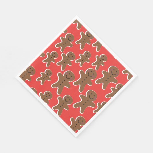 SERVIETTE EN PAPIER GINGERBREAD HOMME RASSEMBLANT PAPIER NAPKINS (Coin)