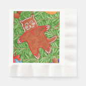 Serviette En Papier GINGERBREAD KITTY Rein Papier de déjeuner serviett (Devant)