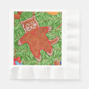 Serviette En Papier GINGERBREAD KITTY Rein Papier de déjeuner serviett