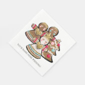 Serviette En Papier Gingerbread Noël Cookie (Coin)
