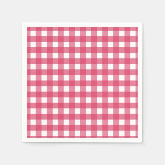 Serviette En Papier gingham cerise (Devant)